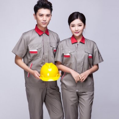 夏季純棉工作服套裝，純棉工作服款式圖片